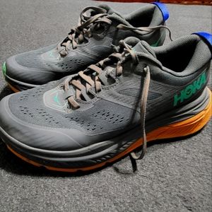 Hoka One One Stinson ATR 6 Trail-Running Shoes Men's 7.5/ Women's 9, Gray/Orange